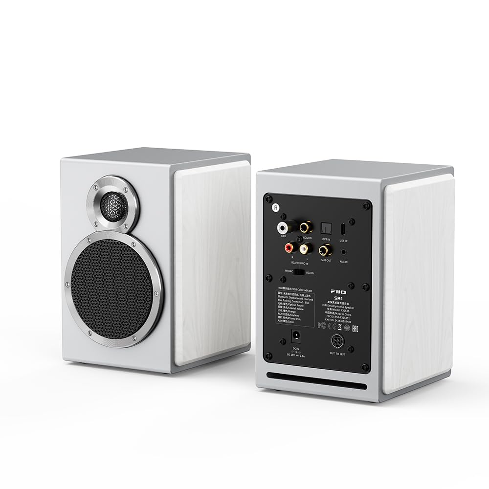 FIIO SA1 White from an authorized Japanese serial number Active speaker Desktop Bluetooth FIO-SA1-W [Shipped retailer, included]