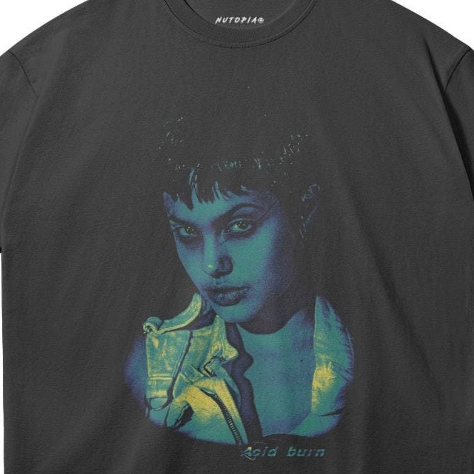 Hackers Movie Angelina Jolie Acid Burn Unisex Boxy T shirt XL