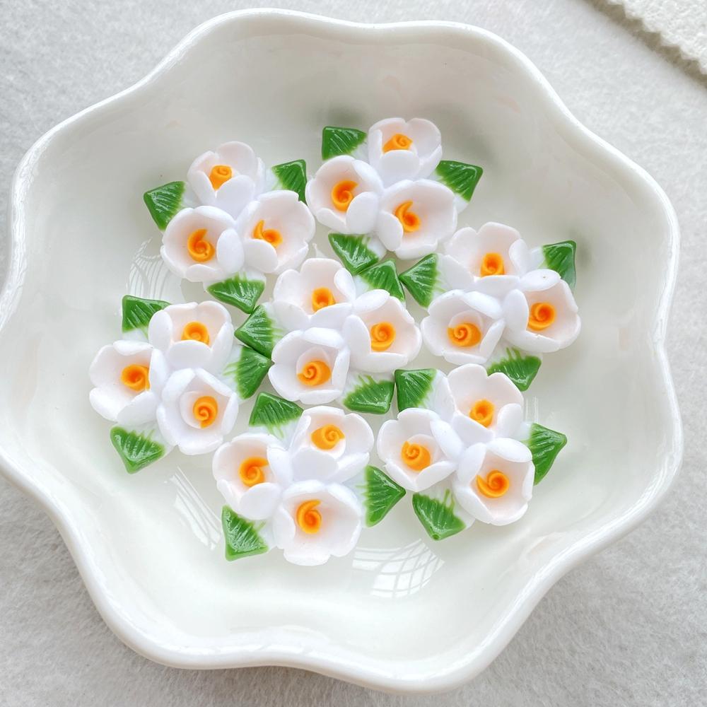 10PCS Vibrant Resin Three Roses For Scrapbooking, Wedding Decor & DIY Jewelry Making Accessories