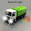 1:32 City Road Sweeper Garbage Truck Model Car Toy Alloy Diecast Music Light Door Opened Pull Back Toys Collection Birthday Gift