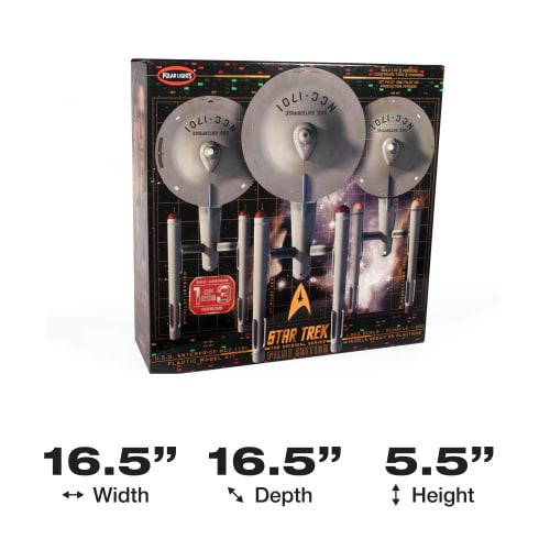 Polar Lights Star Trek: The Original Series TOS U.S.S. Enterprise Pilot Edition 3-in-1 Kit, 1/350 Scale Plastic Model Kit, POL993, Molded In Color