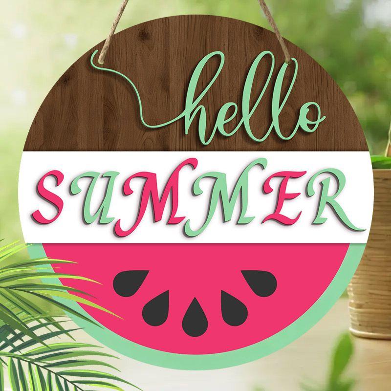 2D Flat Hanging Decorative Signs,interior Wall or Door Decoration,garden Decoration,the Pattern Is Watermelon,a Housewarming Gift for Friends