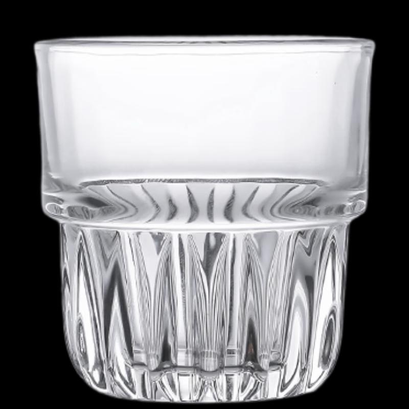 

Striped Stackable Glass Coffee & Beverage Cups