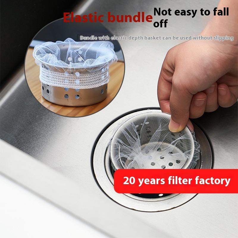 100/200Pcs Disposable Kitchen Sink Filter Bag Anti Clogging Filter Sewer Drainage Household Kitchen Bathroom Cleaning Tool