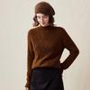 Comen Boca Women's Cable Knit Cashmere Half-Turtleneck Sweater
