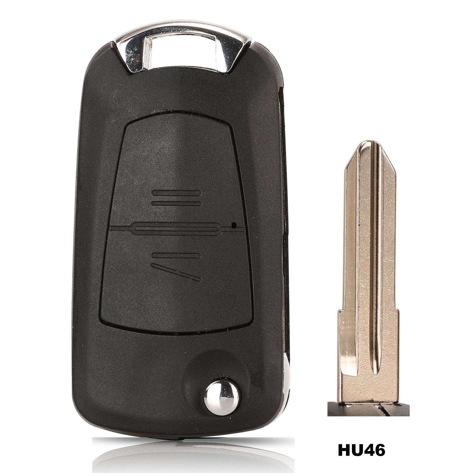 

jingyuqin 2 кнопки модифицированный автомобильный ключ стильный пульт дистанционного управления чехол брелок пустой для Opel VAUXHALL VECTRA ASTRA ZAFIRA складной Flid хань синий