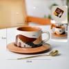 Retro Design Niche Coffee Cup Saucer Set for Women's Personal Ceramic French Afternoon Tea Cup Gift Box