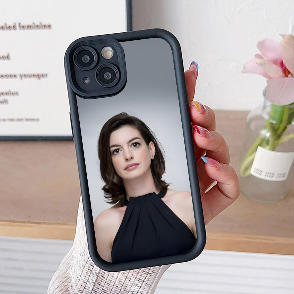 Anne Hathaway Mobile Phone Case for iPhone 17 16 15 14 13 12 11 Air Pro Max Plus Thicken TPU Colorful Cover Luxury Pretty Cover