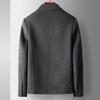 Autumn and Winter Wool Coat Lapel Zipper Version Take-off Down Liner Double-sided Woolen Business Jacket