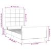 Bed Frame without Mattress Light Grey 80 x 200 cm Fabric