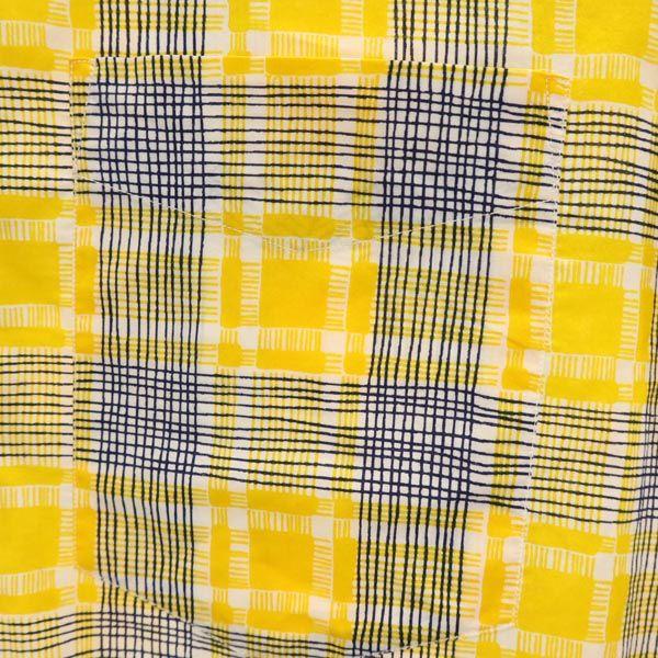 Givenchy 80s Vintage Check Pattern Long Sleeve Shirt 37 Yellow Men's Used