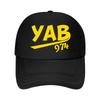 YAB 974 In Bold Yellow Typography Mesh Baseball Cap