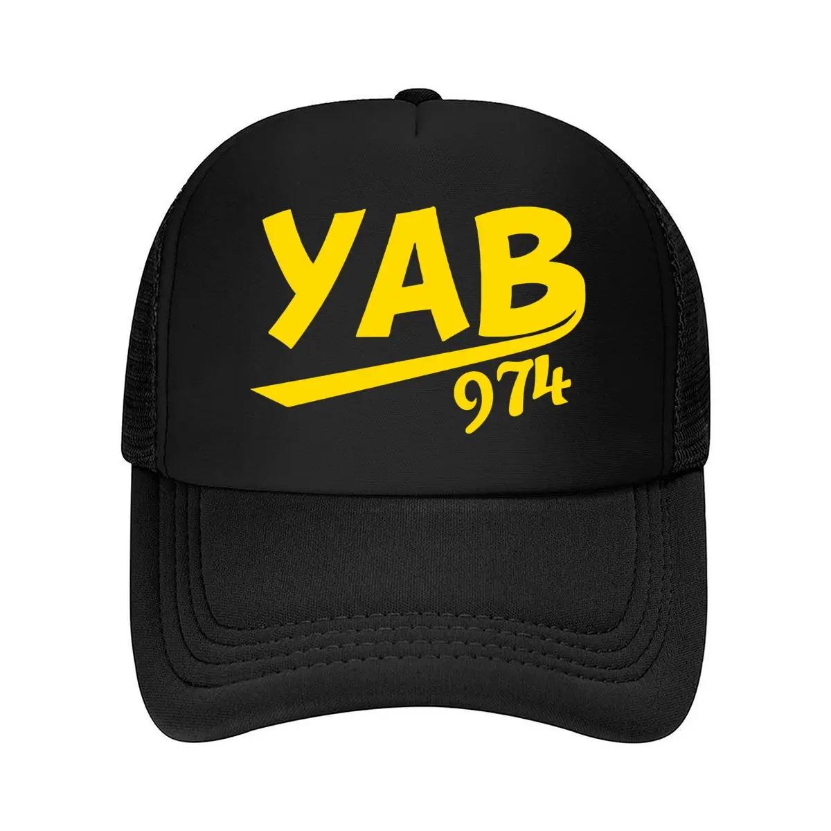 

YAB 974 in Bold Yellow Typography Mesh Baseball Cap One Size