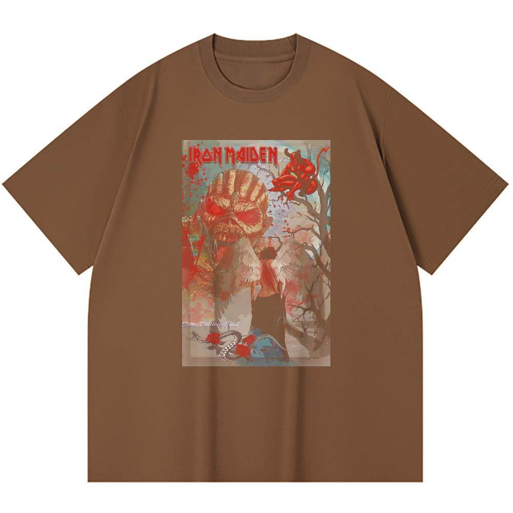 230 Gsm 100% Cotton Heavy Metal T-Shirt Rock Band Popular Music Print Unisex Heavy Cotton T Shirt