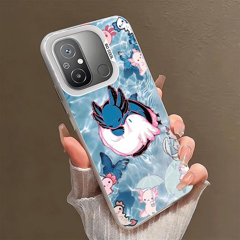 Axolotl Cartoon Cute Shockproof Phone Case for Xiaomi Poco X7 X6 X5 X3 Pro F7 Ultra M8 Redmi 15C 15 14C 13C 12C 10C 13 12 10