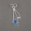 Ciondolo fatto a mano con pietra preziosa tanzanite, ciondolo in argento sterling massiccio 925, gioielli antichi, ciondolo per regalo di fidanzamento