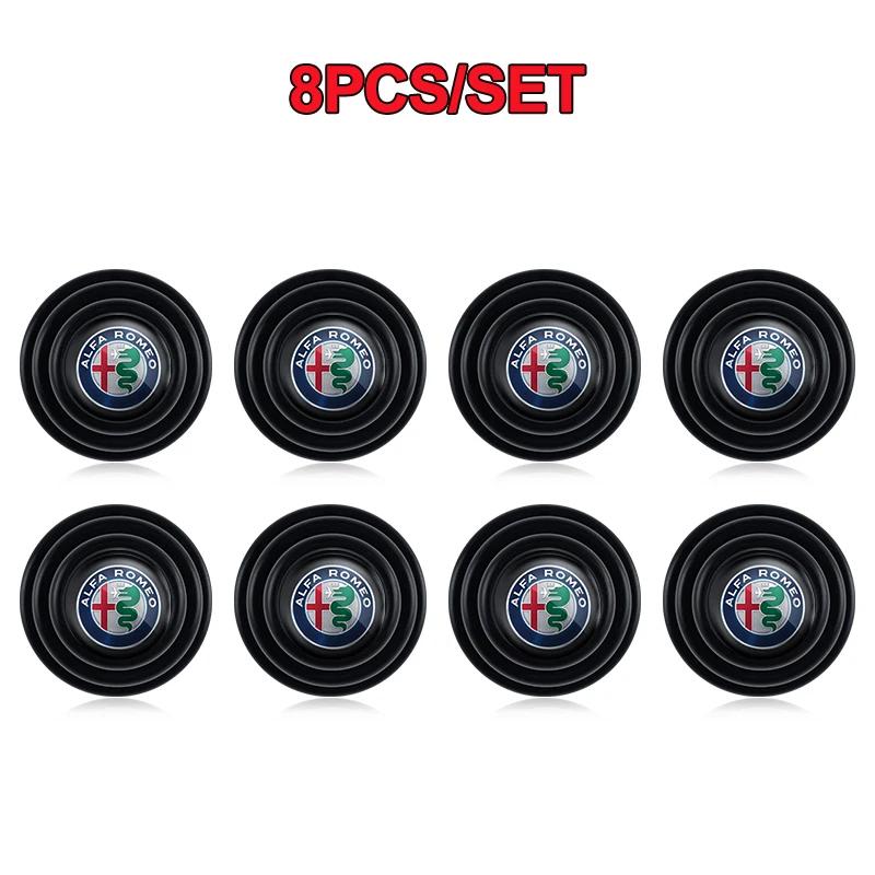 4/8/12Pcs Car Door Anti-shock Pad Anti-noise Buffer Gasket Auto Interior For Alfa Romeo 4C 159 166 Spider Giulia 156 Mito 147 GT