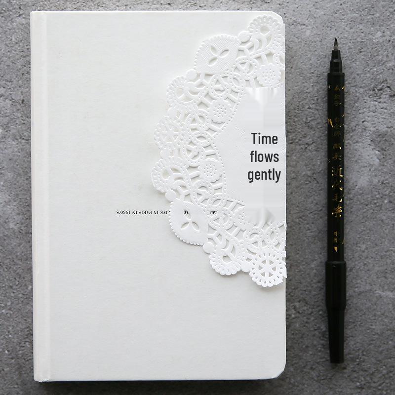 Retro Heart Lace Journal Stickers Set - Cute DIY Decorative Background Paper