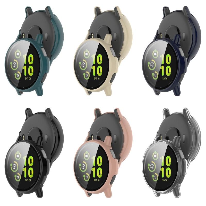 Tempered Glass Film+Case Screen Protector Full Coverage Cover Anti-scratch Shell Watch Housing For Vivoactive 5 Active 5