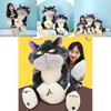 Cute Grey Short Plush Lucife Cat Doll Stuffed Animal Toy For Teenagers 30/45/60/80cm