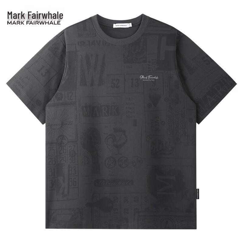 Mark Fairwhale Men s Trendy Print Crew Neck T-Shirt M