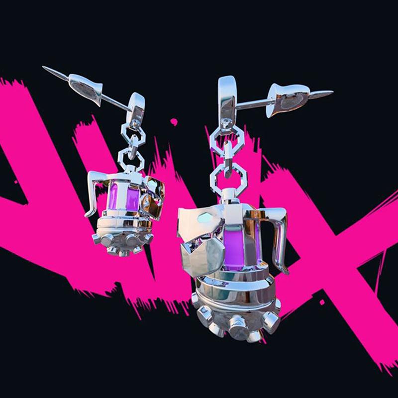 Arcane Jinx Earrings Anime Cosplay Prop For Women Jinx Figure Weapon Jewelry Hip Hop Punk Personality Earring Party Jewelry Gift