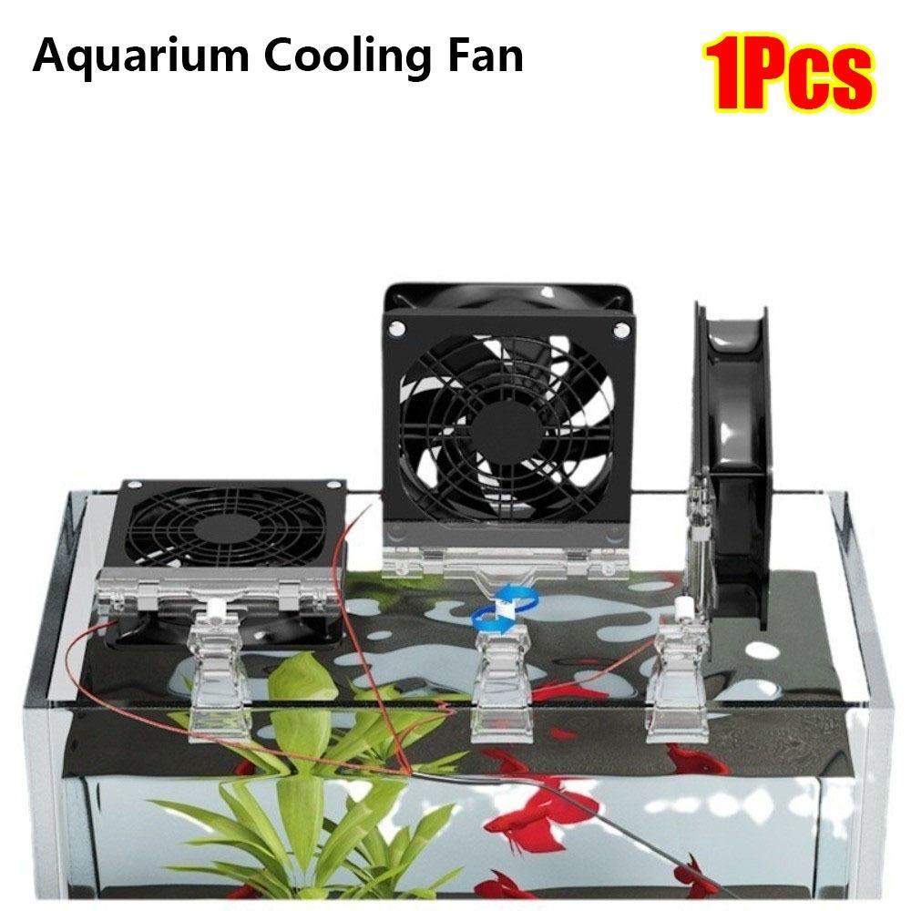 1Pcs Adjustable Angle Aquarium Chiller Fan Fish Tank Fan for Fish Tank Fishbowl Aquatic Pet Cooling