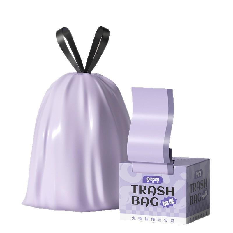 Household Heavyduty Drawstring Trash Bags With Thick Pe Material And Large Size For Kitchen Waste Collection
