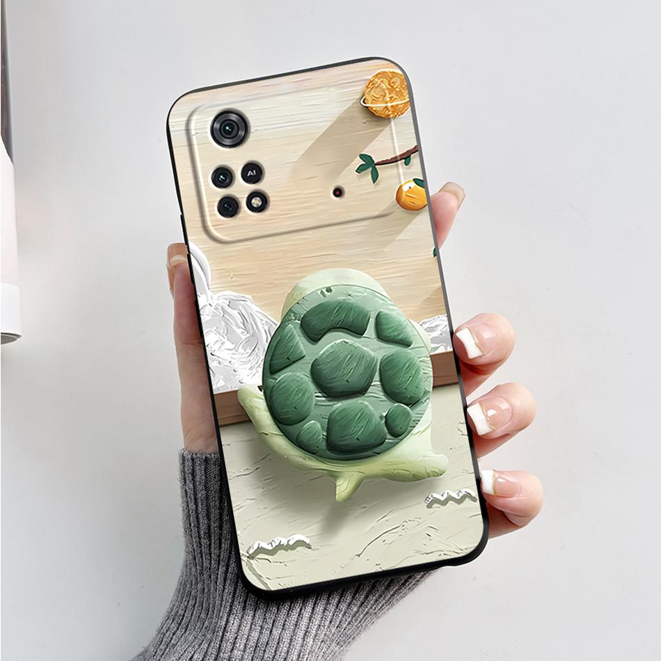 For Xiaomi Poco M4 Pro 4G Case Cute Cartoon Frog Cover Soft Silicone Phone Case For Xiaomi Poco M4 Pro PocoM4 5G Fundas Bumper