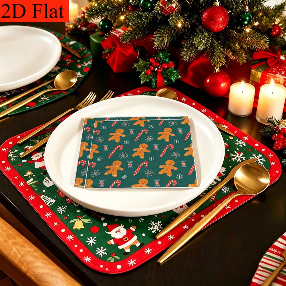 20pcs Disposable Napkins with Snowflake Pattern Print for Wedding,Parties,and Daily Use for Thanksgiving Fall Christmas Table Decoration