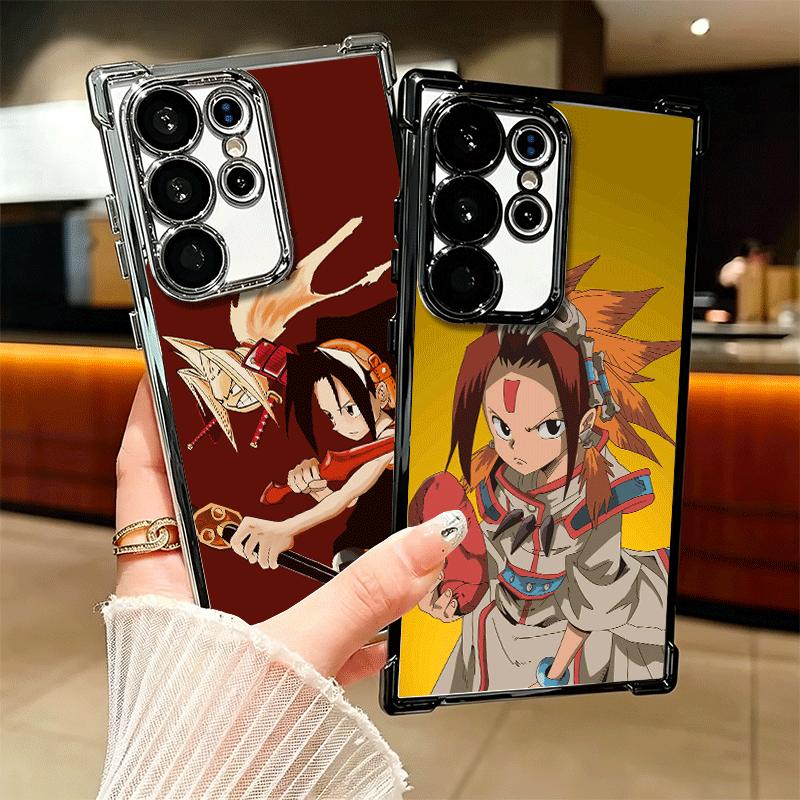 Anime Shaman King Plating Phone Case For Samsung Galaxy S24 S25 FE S26 Edge S23 Ultra S22 S21 Plus S20 Anti-Fall Airabag Cover
