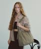Taeseoul Leaf Hobo Suede Bag (Olive Green)