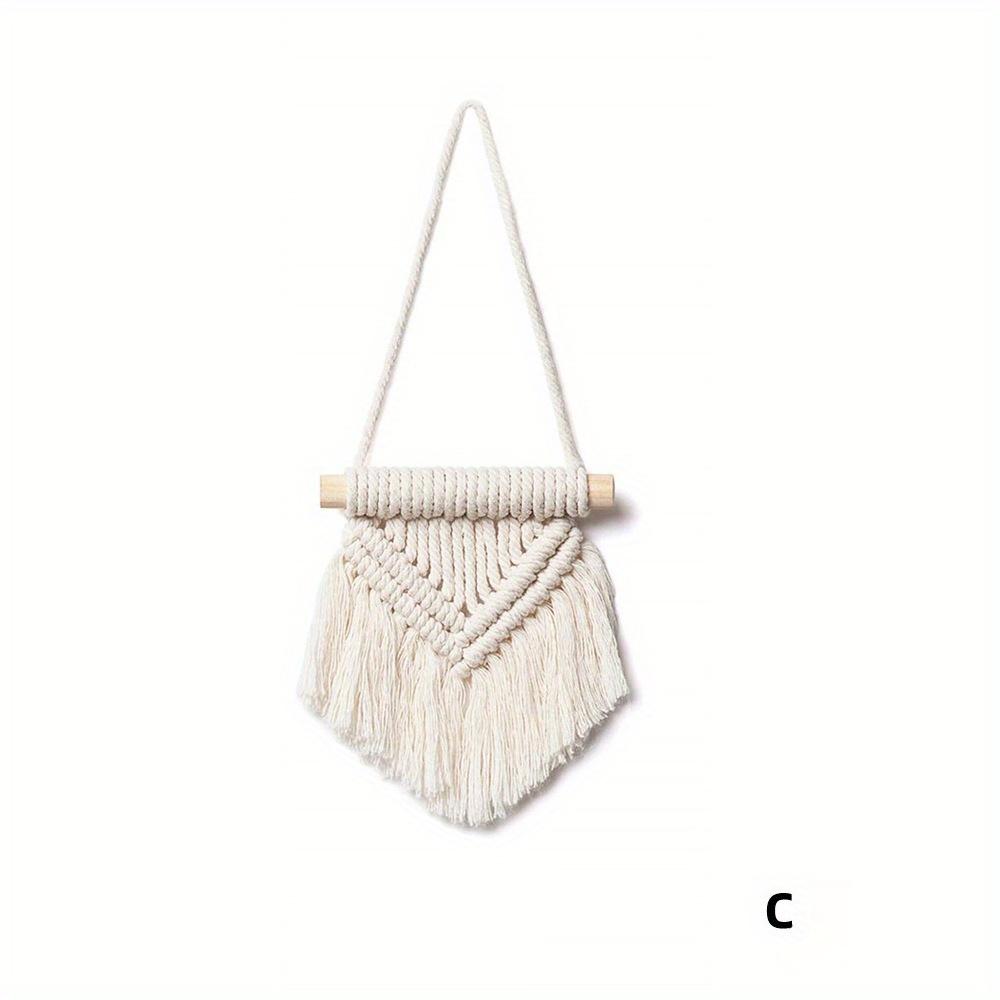 

1 шт. Богемный гобелен ручной работы, настенное украшение с кисточками для салона автомобиля, для улицы, патио, сада, дома, для хранения заколок для волос, праздничный подарок