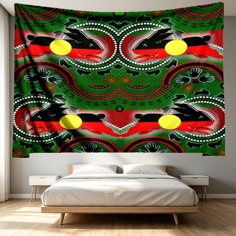 South Sydney Rabbitohs Print Tapestry - Portable Wall Decor Cloth, for Home, Dorm, Travel, Bedroom, Living Room - Ideal Birthday Housewarming Gift