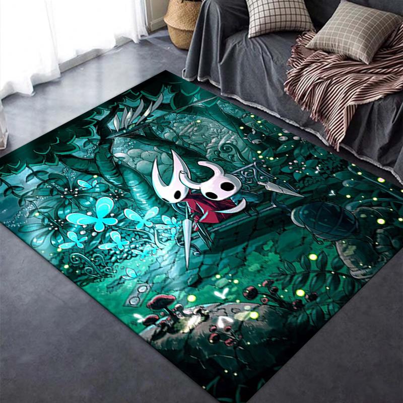 2025 Neuer Hollow Knight Teppich für Wohnzimmer Schlafzimmer Zuhause Sofadekoration, Kinderspiel Rutschfeste Fußmatte 43