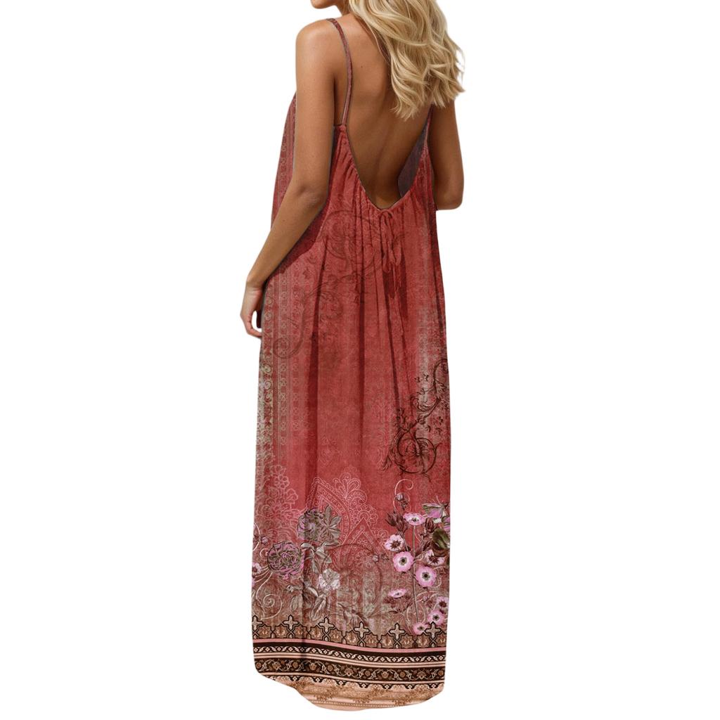 Women's Casual, Fashionable And Retro Printed Dress
