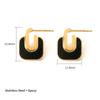 Retro Geometric Drip Oil Earrings: Women's Niche High-End European & American Luxury Studs