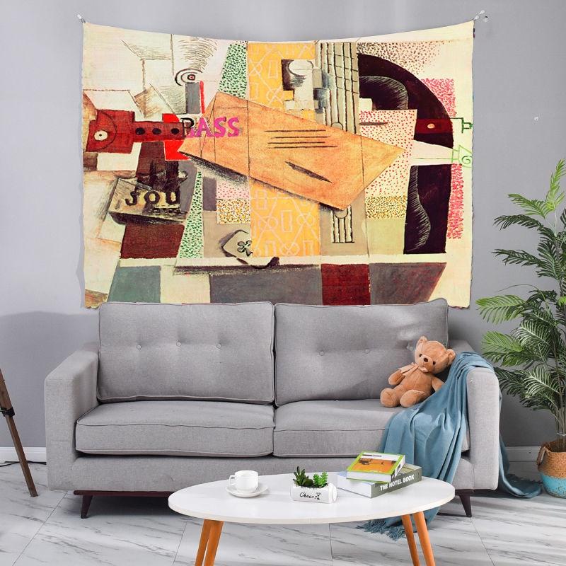 Wall Hanging Picasso Queen Abstract Art Classical Tapestry Bedroom Piano Room Background   Cloth
