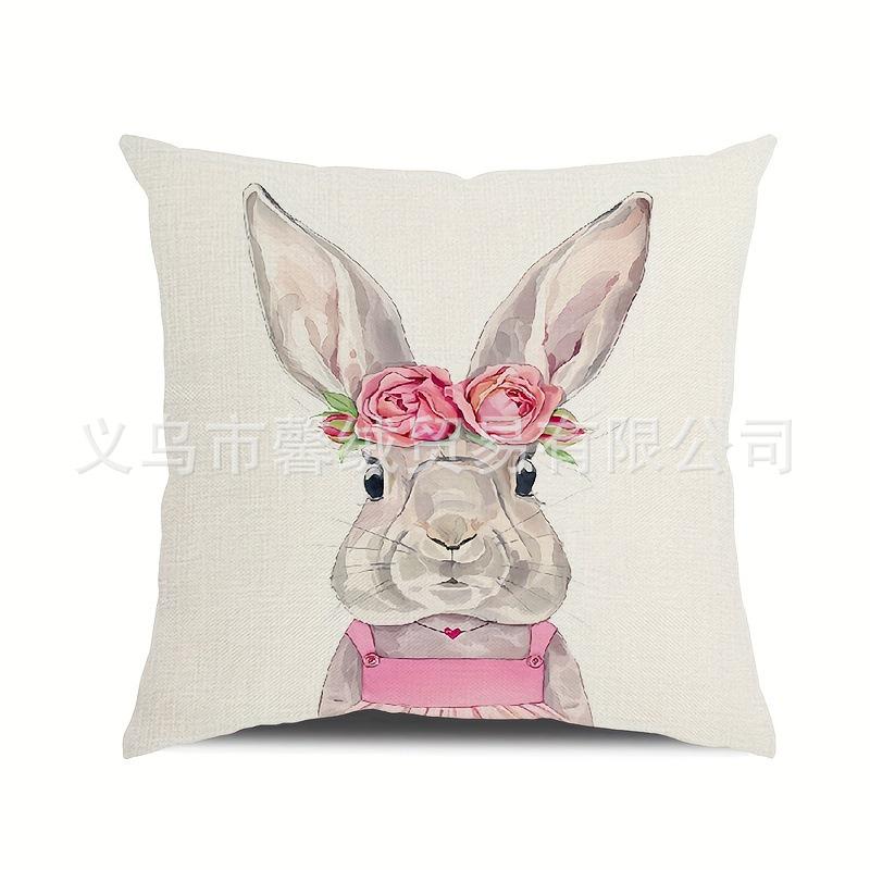 Popular Easter Cartoon Rabbit Sofa Cushion Cover for Home Decoration