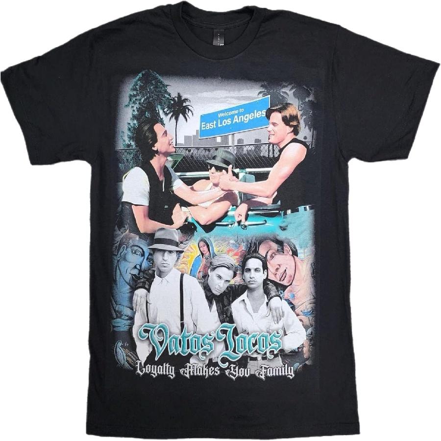 Vatos Locos East Los Angeles Graphic Men Black T Shirt XXXXXL чёрный