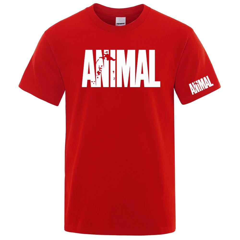 2026 Animal Letter GYM Logo Stampa Seta Ghiacciata Unisex Asciugatura Rapida Sottile Manica Corta Traspirante Mezza Manica Casual Sportiva alla Moda Maglietta
