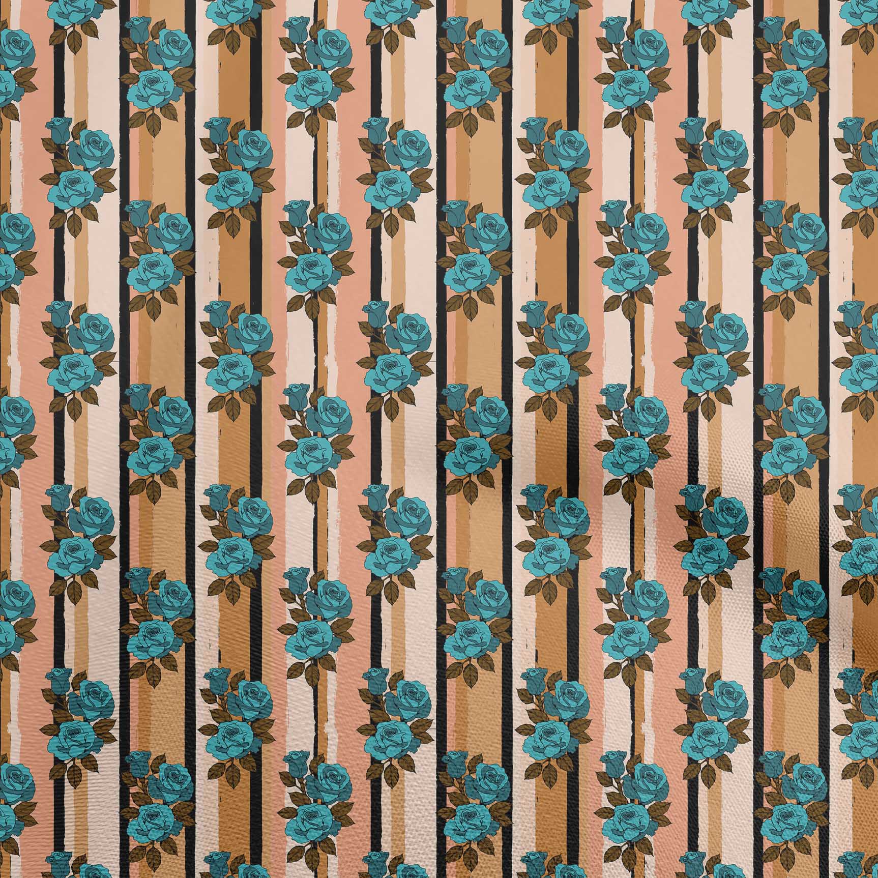 

oneOone Cotton Poplin Blue Fabric Asian Floral Craft Projects Decor Fabric Printed By The Yard 42 Inch 42 Inch Wide - Viscose Chiffon іржі коричневого кольору