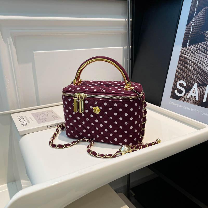 New Simple Chain Small Square Bag Women's Bag Fashion Diamond Box Bag Chain Single Shoulder Messenger Bag Handbag