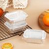 10Pcs Disposable Rectangular Aluminum Foil Baking Pans With Lids For Cakes Muffins Bread Food Storage Takeout Containers