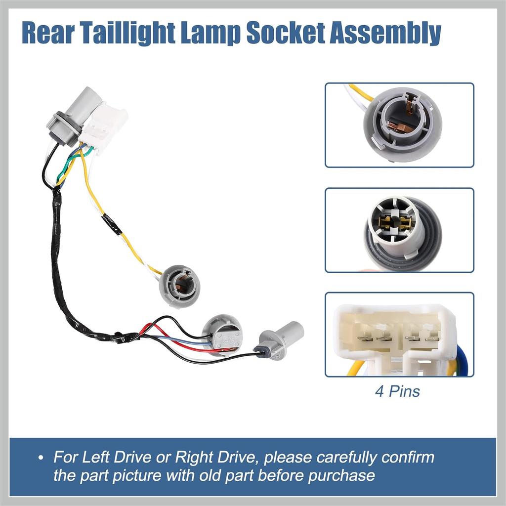 Tail Lamp Holder and Wiring Harness 92450-3Q000 for Hyundai Sonata Sedan Rear Tail Light Lamp Wiring Harness Socket Holder and Wire on Rear Exterior