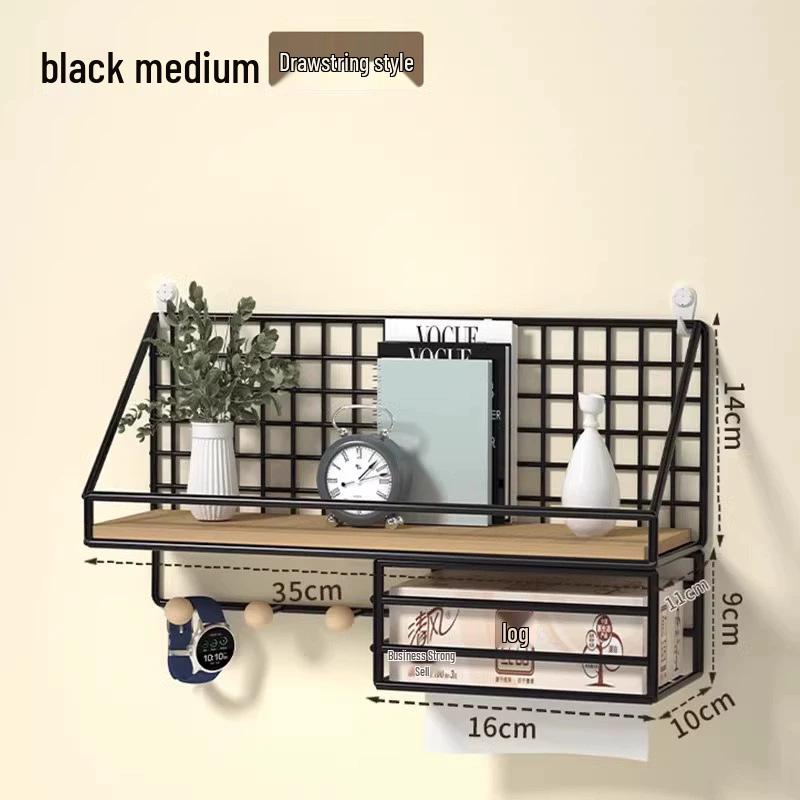 Lochfreies Lagerregal zur Wandmontage: Schlafsaal & Schlafzimmer Organizer Regal
