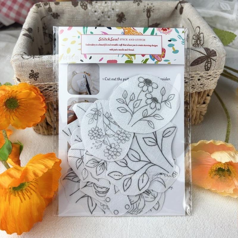 Water-Soluble Transfer Paper for Embroidery DIY Adhesive Sticker Material for T-Shirt Jeans with Design Handmade Craft Supplies