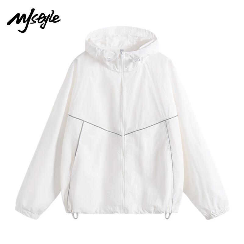 MJ STYLE Women's UPF50+ Reflective Sun Protection Hooded Jacket