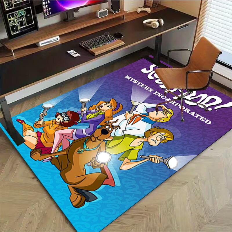 1pc Scoobydoo Mystery Night Carpet for Playroom Bedroom Living Room Sofa Home Decor,kids Game Area Rug Non-slip Floor Mat Y826101