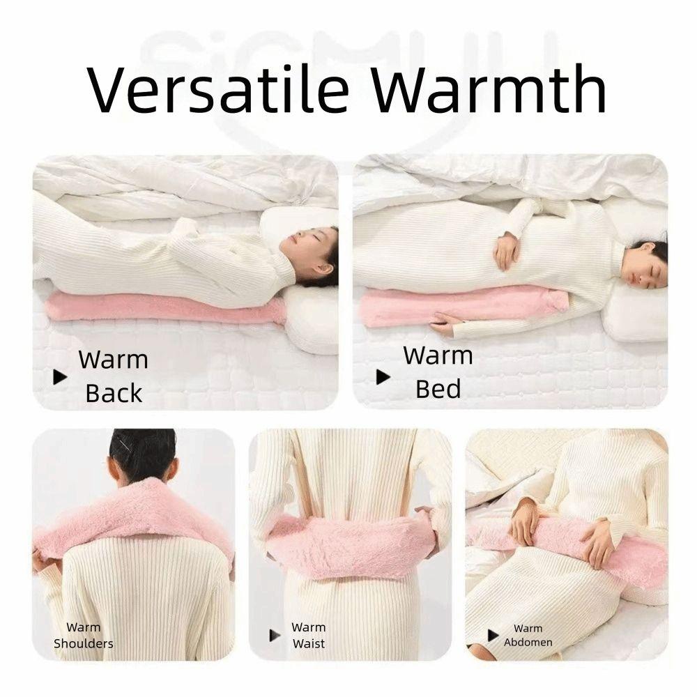 Extra Long Warm Water Bag Removable Hand Warmers Thermos Bottle Water-filled Waist Warmer  Gifts